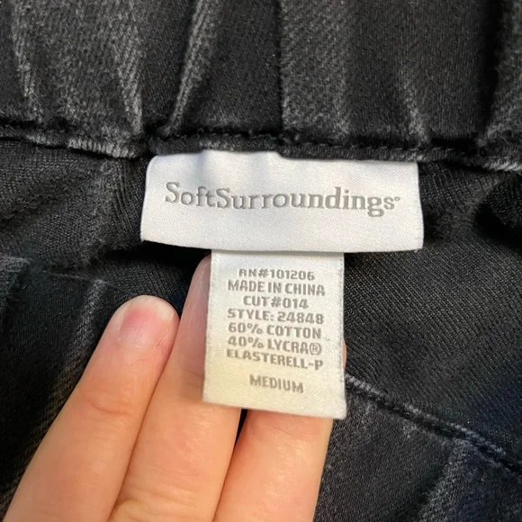 Soft Surroundings light black denim wash jeggings - Picture 10 of 11